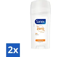 Sanex 2 x Deodorant Stick Dermo Sensitive 65 ml - Deodorant Stick - Gevoelige Huid - Alcoholvrij - 24 Uur Bescherming - Huidbescherming