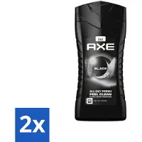 Axe 2 x 3-in-1 Douchegel Black 250 ml - Douchegel - - 3-in-1 - Bevroren Peer - Cederhout