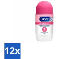 Sanex 12 x – Deodorant Roller – Dermo Care 48H Antiperspirant - 50 ml - Antiperspirant 48h - Roll-on Antiperspirant - Huidverzorging - Zweetvermindering - Geurvermindering
