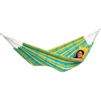Famanu – Klassieke Braziliaanse XL hangmat voor 2 personen, handgemaakt van gerecyclede materialen, ligoppervlak 230 x 150 cm, belastbaar tot 200 kg, kleur: