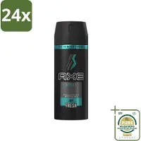 Axe - Deodorant Bodyspray - 48hrs Non Stop Fresh - Apollo - 150 ml - Voordeelverpakking - 24 stuks - Frisse geur - Lichaamsgeur bescherming