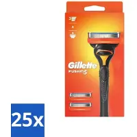 Gillette 25 x - Fusion 5 - Scheermesje - Ergonomisch ontwerp - 2 Extra Navulmesjes - Scheerapparaat - Scheren - Scherpe Mesjes - Navulmesjes - Glad Scheren