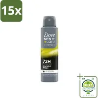 Dove 15 x Men+Care Deodorant Spray - Invisible Fresh - 150 ml - Grootverpakking - Deodorant Spray - Anti-transpirant - Mannen Deodorant - 72 Uur Bescherming - Onzichtbare Formule