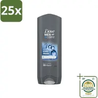 Dove 25 x Men+Care Douchegel - Cool Fresh - Grootverpakking - Douchegel Mannen - Hydraterend Douchegel - Douchegel Voor Mannen - Douchegel Voor Droge Huid - Douchegel Voor Gezicht