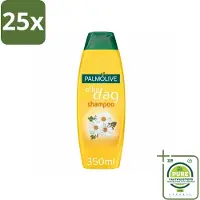 Palmolive 25 x Shampoo Elke Dag 350 ml - Grootverpakking - Shampoo Dagelijks Gebruik - Kamille Extract - Natuurlijke Shampoo - PH-huidneutraal - Verzorgend Haar