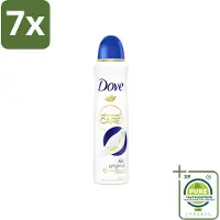 Dove 7 x – Deodorant Spray – Original – 150 ml - Grootverpakking - Anti-transpirant - Deodorant Spray - Zweetbehandeling - Geurverwijdering - Huidverzorging