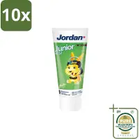 Jordan 10 x - Junior - Tandpasta - 6-12 jaar - 50 ml - Grootverpakking - Tandpasta Voor Kinderen - Tandpasta 6-12 Jaar - Fluoride 1450 Ppm - Wisselgebit Bescherming - Gaatjesvoorkomend