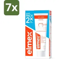Elmex 7 x – Tandpasta – Anti-Cariës – 2x75 ml - Tandpasta Tegen Gaatjes - Aminfluoride - Cariësbescherming - Remineralisatie - Tanden Beschermen