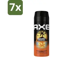 Axe 7 x – Deodorant – Sunset Fresh – 150 ml - Sunset Fresh Bodyspray - Frisse Bodyspray - Zink-zap Technologie - Anti-geur - Citrusgeur