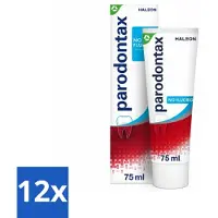 Parodontax 12 x – Tandpasta – Zonder Fluoride – 75 ml - Tandpasta Zonder Fluoride - Gezond Tandvlees - Tandplak Verwijderen - Natuurlijke Mondhygiëne - Bloedend Tandvlees