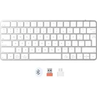 Meetion iKey K210MW - Draadloos Compact Toetsenbord - 78 Toetsen - 2.4 GHz + Bluetooth - Stil Scissor-Switch - Oplaadbaar - Mac / Windows - Wit