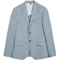 Ted Baker Damaskj Slim Cotton Linen Blue Blazer Jacket