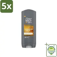 Dove 5 x – Douchegel – Men+Care Sandalwood & Vanilla – 400 ml - Grootverpakking - Douchegel Mannen - Reiniging Mannenhuid - Hydraterende Douchegel - Sandelhout Geur - Vanille Geur