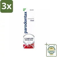 Parodontax 3 x – Complete Protection Whitening – Tandpasta tegen Bloedend Tandvlees – 75 ml - Grootverpakking - Gezond Tandvlees - Tandplak Verwijderen - Witte Tanden - Frisse Adem - Fluoride