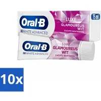 Oral-B 10 x - 3D White Advanced – Tandpasta – Luxe – Glamorous White – 75 ml - Koffiezetapparaat