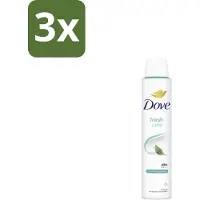 Dove 3 x – Deodorant Spray – Fresh Care – 200 ml - Anti-transpirant Spray - Zweetvermindering - Geurvermindering - Fris - Geur