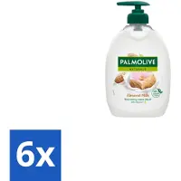 Palmolive 6 x - Handzeep - Met Pomp - Almond Milk - 500ml - Handzeep - Melk - Amandel - Zeepvrij - Hydraterend
