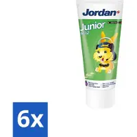 Jordan 6 x - Junior - Tandpasta - 6-12 jaar - 50 ml - Tandpasta Voor Kinderen - Tandpasta 6-12 Jaar - Fluoride 1450 Ppm - Wisselgebit Bescherming - Gaatjesvoorkomend