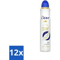 Dove 12 x - Deodorant - Spray Advanced Care - Frisse en langdurige bescherming - 200 ml - Anti-Transpirant Spray - Anti-Transpirant Spray - Anti-Transpirant - Zweetvermindering - Geurvermindering