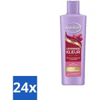 Andrélon 24 x – Shampoo – Levendige Kleur – 250 ml - Kleurbehoud Haar - Hibiscus Shampoo - UV-filter Haar - Gezonde Kleur - Stralende Haarkleur
