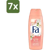 Fa 7 x - Douchecrème - Divine Moments - Verzorgen & Voeden - Verfrissend - 250 ml - Douchecrème - Douchecreme - Douchecreme Divine Moments - Douchecreme Voor Huid - Douchecreme Verzorgen