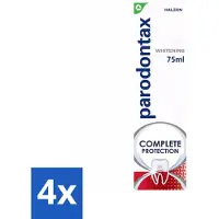Parodontax 4 x – Complete Protection Whitening – Tandpasta tegen Bloedend Tandvlees – 75 ml - Gezond Tandvlees - Witte Tanden - Tandpasta - Tandplak Verwijderen - Fluoride