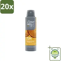 Dove 20 x – Deodorant Spray – Men+Care Sandalwood & Vanilla – 150 ml - Grootverpakking - Anti-transpirant Spray - Deodorant Spray - Zweetbestrijding - Geur Van Sandelhout - Geur Van Vanille