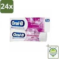 Oral-B - 3D White Advanced – Tandpasta – Luxe – Glamorous White – 75 ml - Voordeelverpakking - 24 stuks - Tandpasta - Witte tandpasta