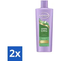 Andrélon 2 x – Shampoo – Iedere Dag – 400 ml - Dagelijks Haar Wassen - Fris Haar - Gezond Haar - Zonnebloemolie Shampoo - Milde Shampoo