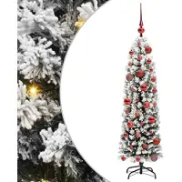 vidaXL Kunstkerstboom Groen 120 cm PVC en Staal en Kunststof