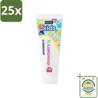 Sence 25 x - Kids 3-8 Jaar - Tandpasta - Aardbei Smaak - Vegan - 75 ml - Grootverpakking - Tandpasta Voor Kinderen - Kindertandpasta - Aardbei Tandpasta - Vegan Tandpasta - Tandenpoetsen Voor Kinderen