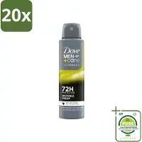 Dove 20 x Men+Care Deodorant Spray - Invisible Fresh - 150 ml - Grootverpakking - Deodorant Spray - Anti-transpirant - Mannen Deodorant - 72 Uur Bescherming - Onzichtbare Formule
