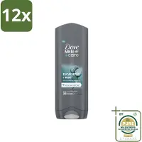 Dove Men+Care Douchegel - Eucalyptus & Mint - 250 ml - Voordeelverpakking - 12 stuks - Verzorging - Hydratatie