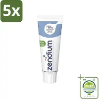 Zendium 5 x - Tandpasta - Fresh+ White - 75 ml - Grootverpakking - Tandpasta - Frisse Adem - Witte Tanden - Enzymen - Fluoride