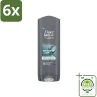 Dove Men+Care Douchegel - Eucalyptus & Mint - 250 ml - Voordeelverpakking - 6 stuks - Douchegel - Mannen