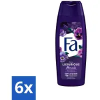 Fa 6 x - Luxurious Moments - Douchecrème - Roze Viooltjes - 250 ml - Douchecrème - Roze Viooltjes - Luxe Douche - Huidverzorging - Verfrissende Douche