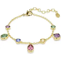 Swarovski Armband 'IMBER' blauw / goud / groen / lila