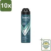Rexona 10 x Men - Deodorant Spray - Sensitive - Zachte Bescherming - 150 ml - Grootverpakking - Deodorant Spray - Zweetvermindering - Geurvermindering - Alcoholvrije Deodorant - Gevoelige Huid