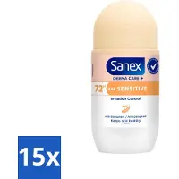 Sanex 15 x – Deodorant Roller – Dermo Sensitive – 53 ml - Kabel - Kabels - Kabelsysteem - Kabelsysteem