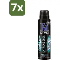 Fa 7 x Men - Extreme Cool - Deodorant Spray - Coolend - 150 ml - Deodorant Spray - Frisse Geur - Koele Geur - Mannen Deodorant - Lichaamsgeur Bescherming