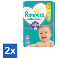 Pampers 2 x – Luiers – Active Baby Maat 4 – 46 Luiers - Baby Luier - Baby Droog - Baby Luchtdoorlatend - Baby Comfort - Baby Nacht