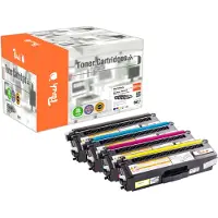 Peach PT1047, zwarte, cyan, magenta en gele tonercartridges, compatibel met Brother TN-910 HL-L-9310 CDW, multipack