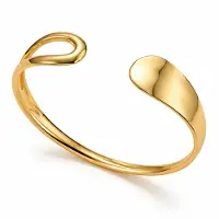 Cilla Jewels Goudkleurige Open Damesarmband met Asymmetrische Druppeluiteinden