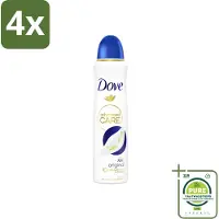 Dove – Deodorant Spray – Original – 150 ml - Voordeelverpakking - 4 stuks - Anti-transpirant - Deodorant spray