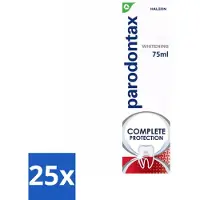 Parodontax 25 x – Complete Protection Whitening – Tandpasta tegen Bloedend Tandvlees – 75 ml - Gezond Tandvlees - Tandplak Verwijderen - Witte Tanden - Frisse Adem - Fluoride