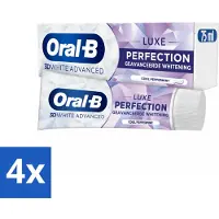 Oral-B 4 x Oral B - Tandpasta - 3D White Advanced - Luxe Perfection - 75ml - Witte Tanden - Tandpasta - Tanden Reinigen - Vlekken Verwijderen - Glanzende Tanden