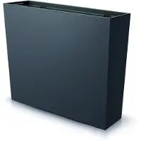 Famanu – Urbi Case plantenbak met binnenpot, rechthoekige bloembak voor binnen en buiten, kunststof, 58 x 18 x 49,8 cm, antraciet