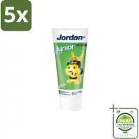 Jordan 5 x - Junior - Tandpasta - 6-12 jaar - 50 ml - Grootverpakking - Tandpasta Voor Kinderen - Tandpasta 6-12 Jaar - Fluoride 1450 Ppm - Wisselgebit Bescherming - Gaatjesvoorkomend