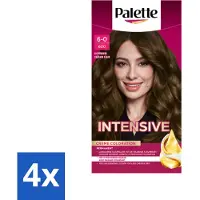 Palette 4 x - Haarverf - Poly – 600 Lichtbruin – 115 ml - Tandpasta - Tandplak - Fluoridetandpasta - Mondhygiëne - Tandvlees