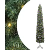 vidaXL Kunstkerstboom Groen 270 cm PVC en Staal en Kunststof